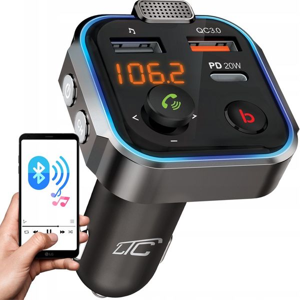 TRANSMITER FM BLUETOOTH SZYBKA ŁADOWARKA DO AUTA zdjęcie 2
