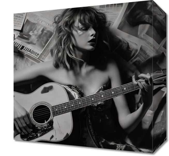 Obraz 30x30cm Młoda Gitarzystka zdjęcie 1