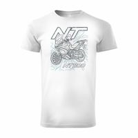 Koszulka z motocyklem na motor Honda NT 1100 męska biała REGULAR XL
