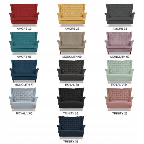 Zestaw wypoczynkowy Carol sofa fotele paski Family Meble grafitowy na Arena.pl