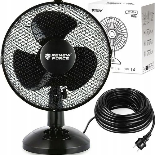 WENTYLATOR WIATRAK STOŁOWY STOJĄCY BIURKOWY OSCYLACJA CICHY MOCNY SKUTECZNY na Arena.pl