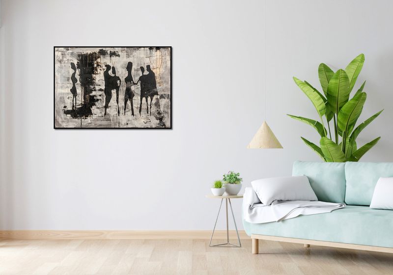 Plakat 100x70cm Szarzy Ludzie zdjęcie 4