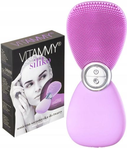 SONICZNA SZCZOTECZKA DO TWARZY PODGRZEWANA MASAŻER 2PROGRAMY VITAMMY SILIKO na Arena.pl