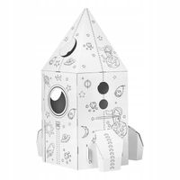 Tektorado Tekturowa rakieta do złożenia i kolorowania - Niezwykła Rakieta