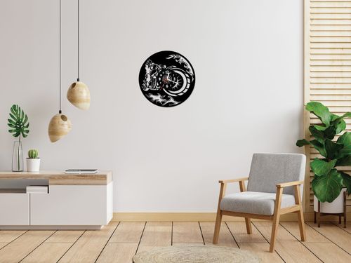 Zegar ścienny z płyty winylowej 338.13 Ognisty Harley na Arena.pl