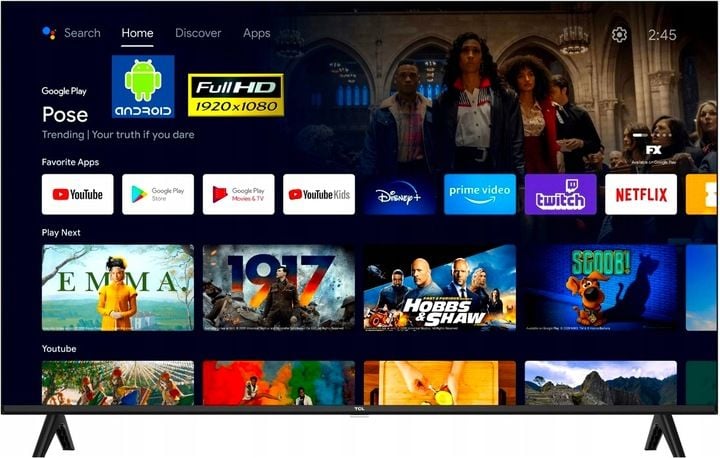 Telewizor LED TCL 40S5400 40" WiFi Smart Full HD Czarny zdjęcie 1