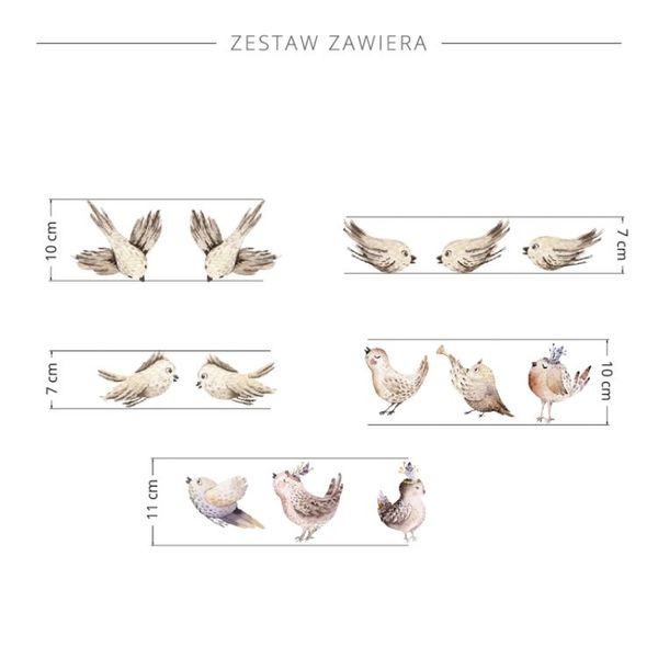 Komplet Naklejki Brzozy i Jelonek K02 zdjęcie 6