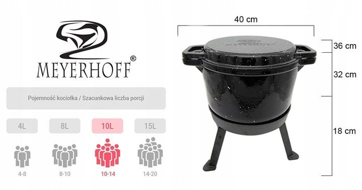 KOCIOŁEK 10L ŻELIWNY 3w1 emaliowany MARMUREK PRAŻONE DUSZONKI PRAŻUCHY zdjęcie 2