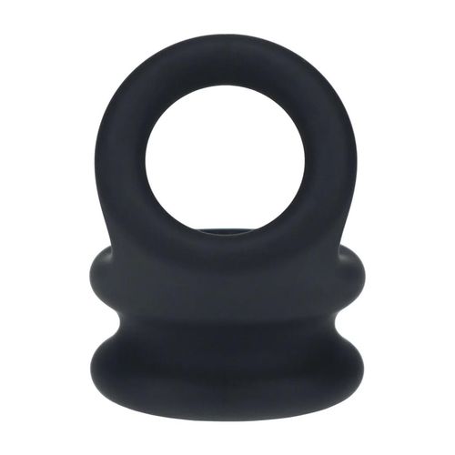 Wide Double O Silicone Cockring - M - Black na Arena.pl