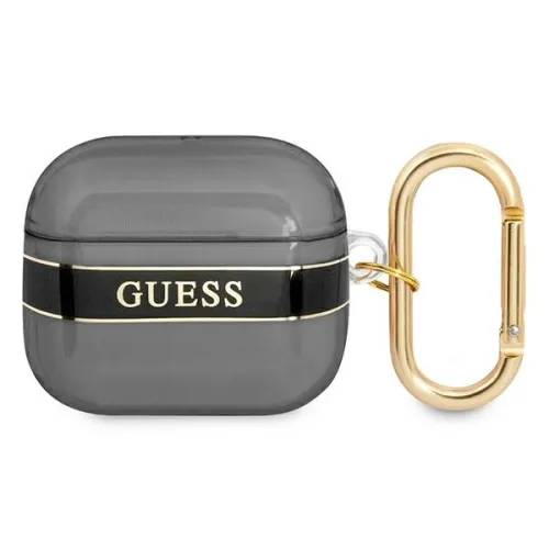 Etui Guess Strap Collection na AirPods 3 cover - czarne na Arena.pl