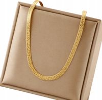 Celebrytka Złoty Naszyjnik Pozłacany 18K Boho Damski Stal Chirurgiczna 316L