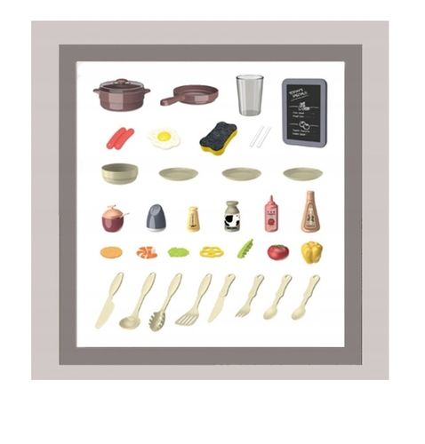 KUCHNIA dla Dzieci interaktywna PARA Garnki KRAN PALNIKI - Zestaw 42 szt. na Arena.pl