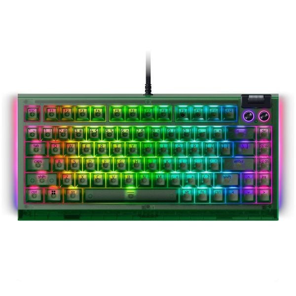 razer blackwidow v4 75% phantom green edition, us layout, razer zdjęcie 5