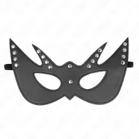 kink mask nietoperza z nitami 23x15 cm skorzana czarna regulowana
