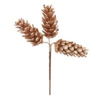 SZYSZKI SZYSZKA OZDOBA NA PIKU 3szt Złote NA CHOINKĘ DO STROIKA BROKATOWE