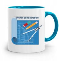 Kubek Błękitny Architekta Under Construction Z Nadrukiem Ze Zdjęciem