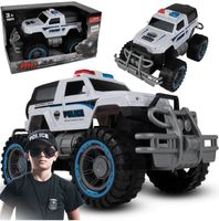 SAMOCHÓD AUTO TERENOWE MONSTER POLICJA Z NAPĘDEM RADIOWÓZ PREZENT