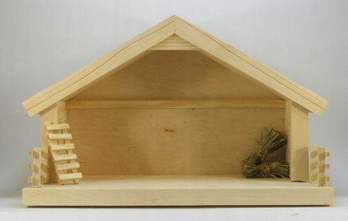 Szopka bożonarodzeniowa sosnowa +oświetlenie led na Arena.pl