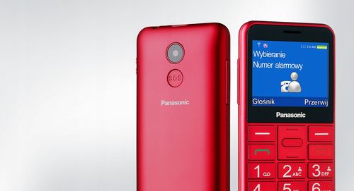 Telefon komórkowy PANASONIC KX-TU155EXRN Czerwony na Arena.pl