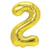 Balon foliowy cyfra 2 złoty 100 cm