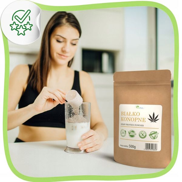 BIAŁKO KONOPNE 500 G HEMP PROTEIN zdjęcie 3