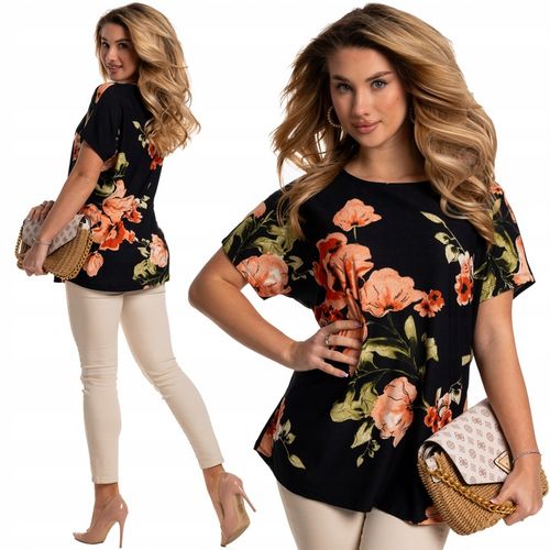 Modna Luźna Elastyczna BLUZKA DAMSKA Plus Size Dużo Kolorów na Arena.pl