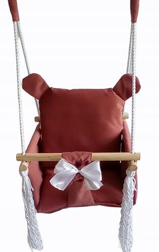 HUŚTAWKA DLA DZIECI miś BORDOWY dom pokojowa ogród na Arena.pl