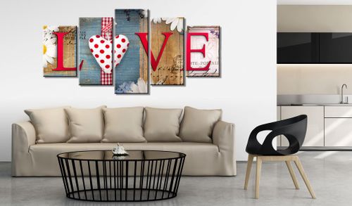 Obraz - LOVE - handmade Rozmiar - 100x50 na Arena.pl
