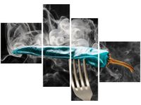 100 70CM OBRAZ 4 ELEM NA WIDELCU DRUK PŁÓTNO RAMA