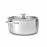KitchenAid Mutli-ply garnek z pokrywką stalowy 24cm 4,9l indukcja gaz