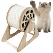DRAPAK SIZALOWY WALEC OKRĄGŁY KRĘCĄCY DLA KOTA KOTÓW ZABAWKA RUCHOMA