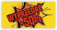 BANER reklamowy OCZKOWANY 200x100 cm plandeka WYPRZEDAŻ -50%
