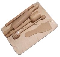 Zestaw przyborów kuchennych drewnianych MINI 6el. dla małego pomocnika