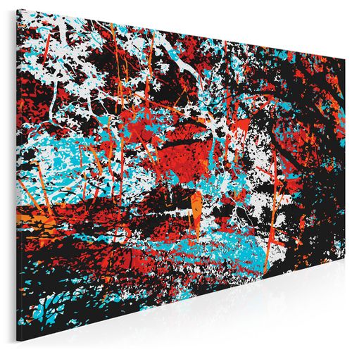 00102 Obraz na płótnie ABSTRAKCJA CZERWONY NIEBIESKI na Arena.pl