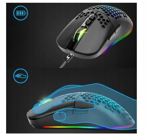 Myszka bezprzewodowa KOMPUTEROWA RGB 7 PRZYCISKÓW DO GIER sensor optyczny na Arena.pl