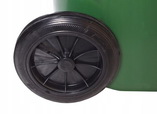 KOSZ ŚMIETNIK POJEMNIK NA ŚMIECI ODPADY DO SEGREGACJI ZIELONY KUBEŁ 120L na Arena.pl