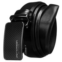 skórzany, szeroki pasek męski z klamrą automatyczną - peterson