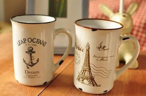 Porcelanowy kubek retro - ocean na Arena.pl