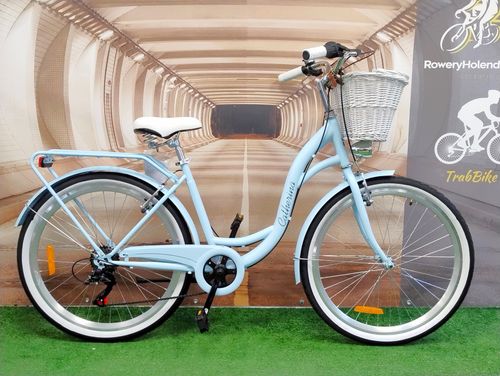 Rower miejski dla kobiet z koszem wiklinowym 26" rama 17/19" 150-180cm na Arena.pl