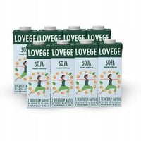 Napój Roślinny Lovege Sojowy z Wapniem 1l - 8 sztuk