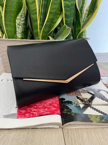 CZARNA torebka kopertówka wizytowa wesele komunia ślub na Arena.pl