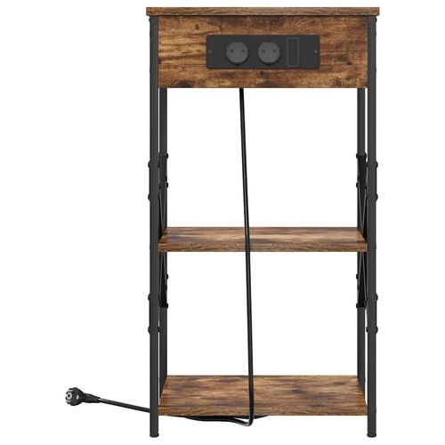 Szafka Nocna z półką 2 pcs Wędzony dąb 41 x 31 x 76 cm na Arena.pl