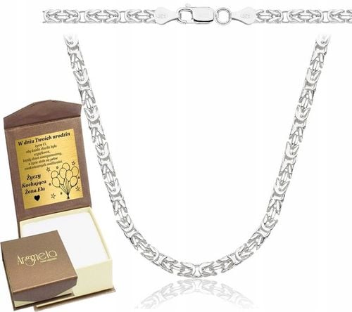 Łańcuszek Srebrny Splot Królewski 3,00 mm Pełny Diamentowany Grawer Gratis na Arena.pl