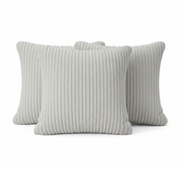 Zestaw 3x Poszewka dekoracyjna Jasiek struktura toczona 40x40 szary