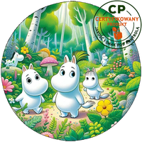 Opłatek waflowy na tort - Muminki