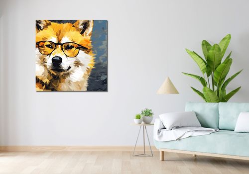 Obraz 90x90cm Intelektualny Psiak na Arena.pl