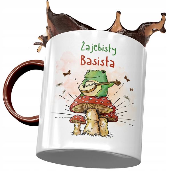 Kubek Bordowy Dla Basisty Żajebisty Basista Z Nadrukiem Ze Zdjęciem zdjęcie 1