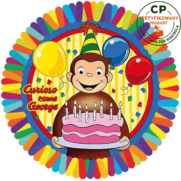 Opłatek na tort Ciekawski George zdjęcie 1