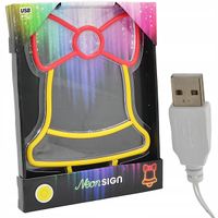 Dekoracja Świąteczna DZWONEK Wisząca Ozdoba Ścienna Lampka LED USB
