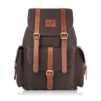 plecak męski do pracy do szkoły brązowy vintage paolo peruzzi si-05-br